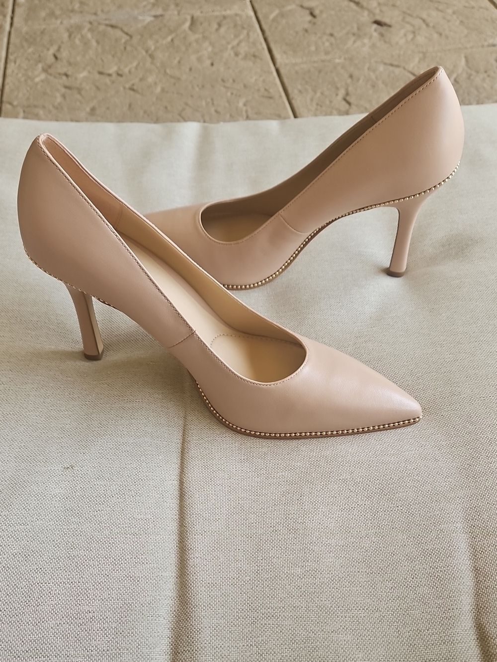 Coach Beechwood Waverly Stiletto Pump With Beadchain Pointed Toe Size 10